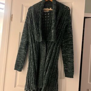 Anthropologie Dark Green Cardigan Sweater S